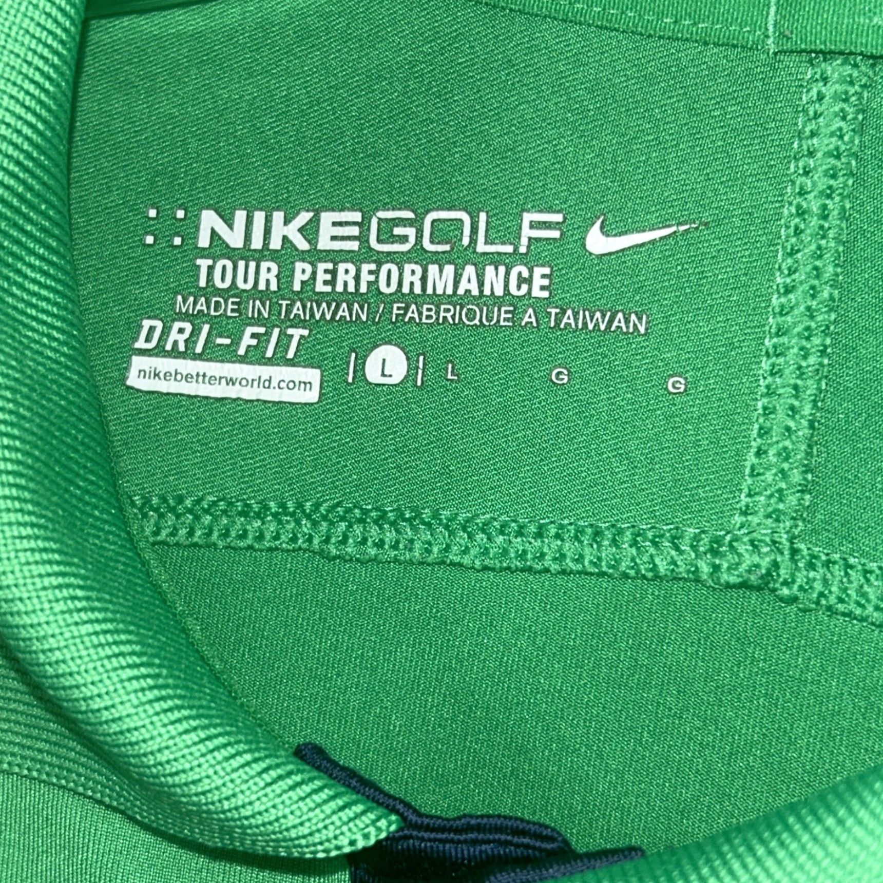 Nike Nike Golf Tour Performance Polo Shirt Mens Large Green Blue Dri-Fit Stretch Short Sleeve Breathable Quick Dry Moisture Wicking Vintage: No Size US L / EU 52-54 / 3 - 3 Thumbnail