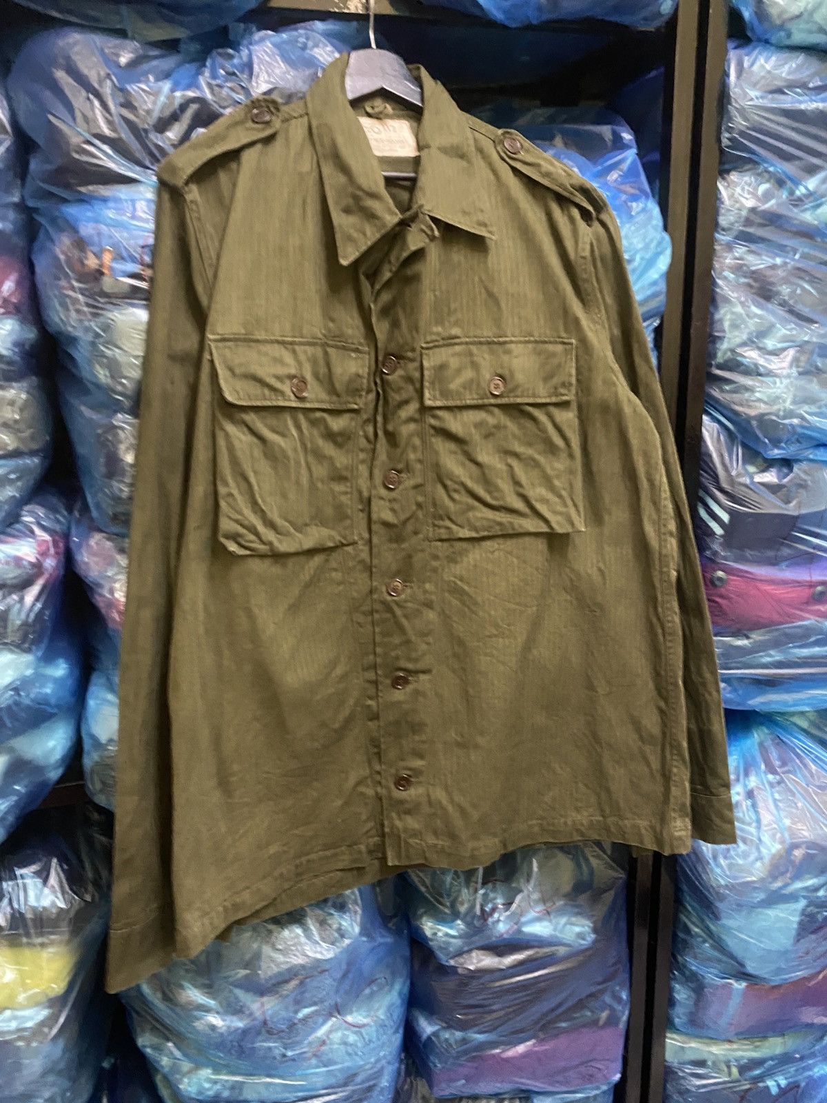 Other Vintage Belgian Army M-64 HBT Field Jacket Neirynck-Holvoet Size US L / EU 52-54 / 3 - 3 Thumbnail