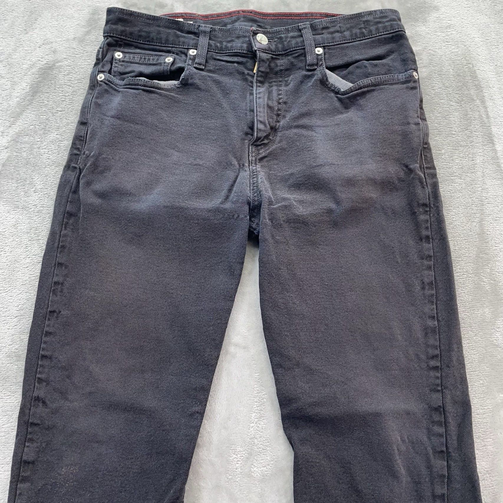Vintage American Giant Jeans Mens 32x32 Black Roughneck Straight Canvas Stretch USA pant Size US 32 / EU 48 - 4 Thumbnail