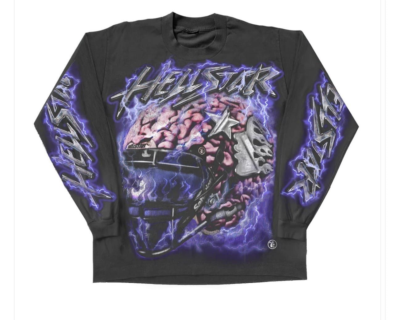 HELLSTAR HELLSTAR Long-Sleeve Brain Helmet T-Shirt | Grailed