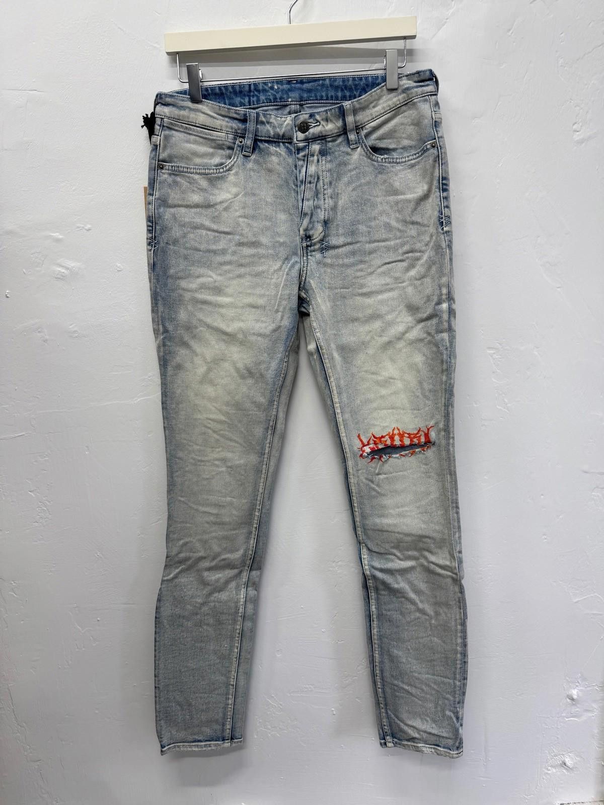 new Ksubi mens denim jeans van winkle legacy metal blue 32