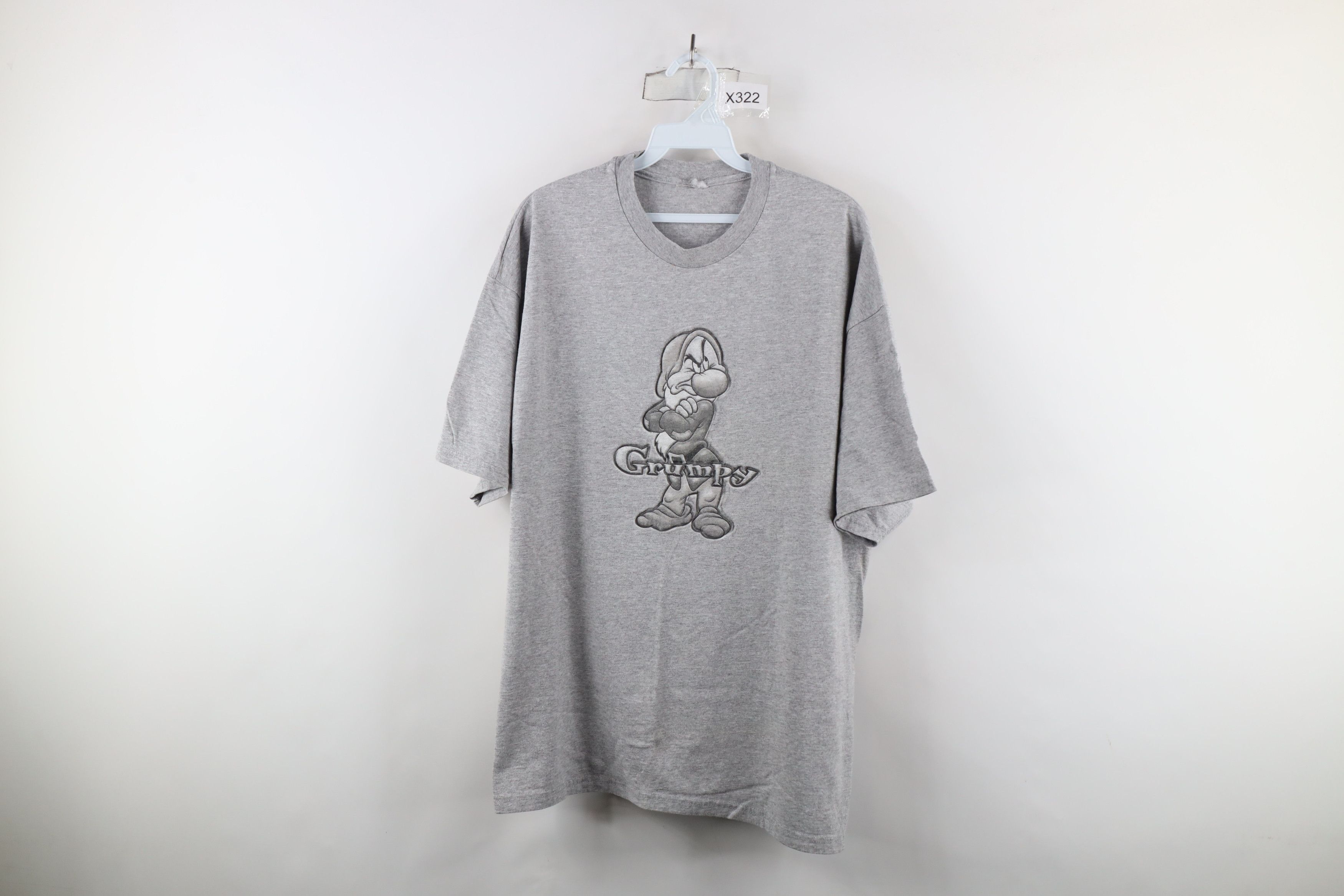 Disney × Vintage Vintage 90s Disney Out Snow White Grumpy Dwarf T-Shirt Gray Size US XL / EU 56 / 4 - 1 Thumbnail