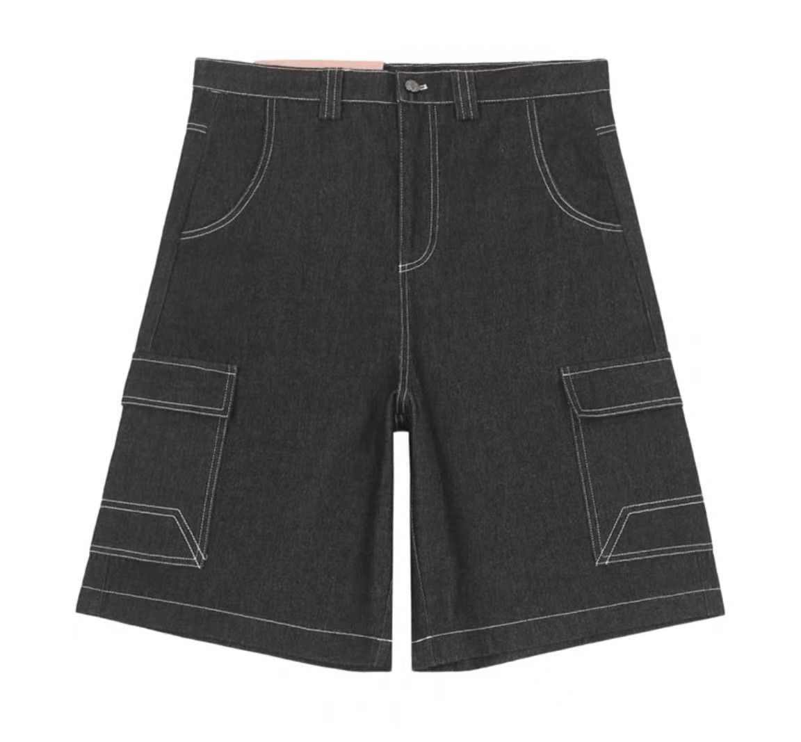 Jean Hip-hop embroidered over-the-knee baggy denim shorts Size US 32 / EU 48 - 11 Thumbnail