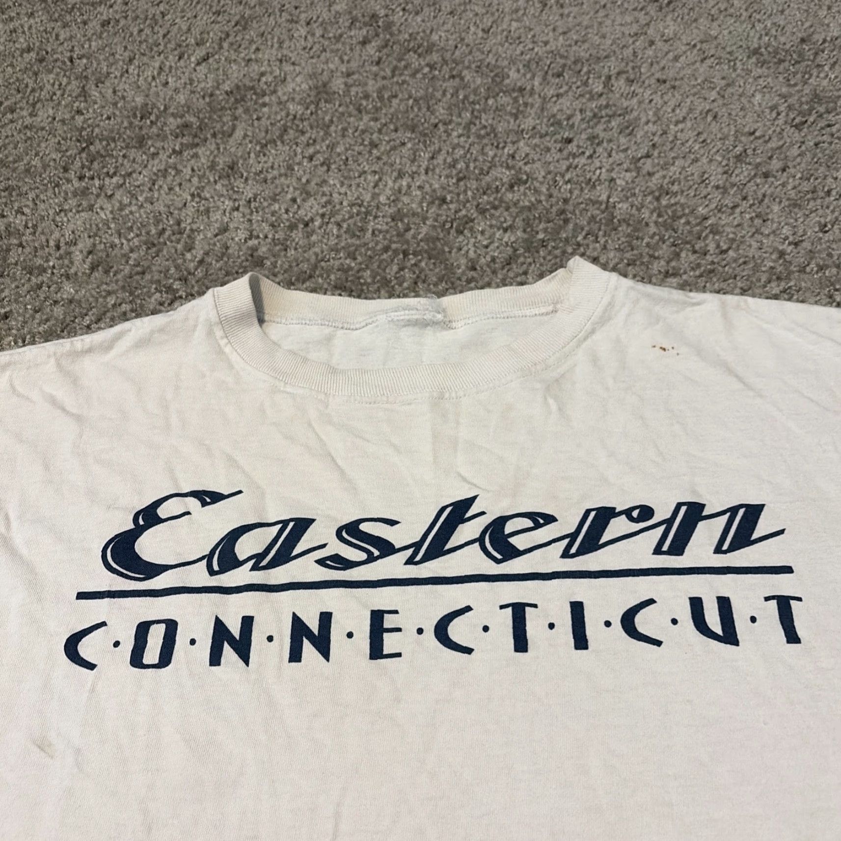 Vintage VINTAGE ECSU T-Shirt MV Sport XL Men 90s White Shirts Men Size US XL / EU 56 / 4 - 3 Thumbnail