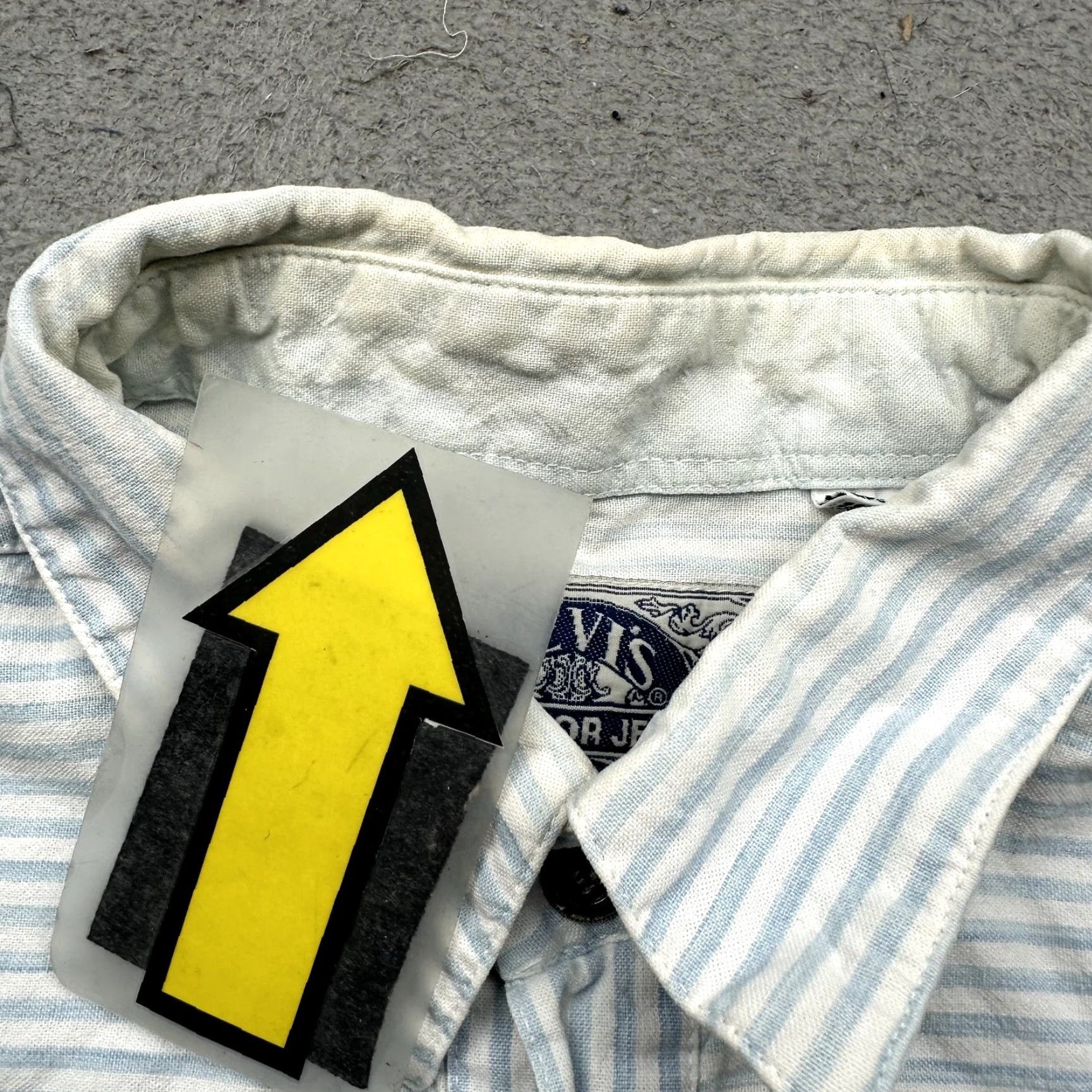 Levi's VINTAGE Levi's Real Indigo Blue Striped Button Long Sleeve Shirt Mens Large Size US L / EU 52-54 / 3 - 7 Thumbnail