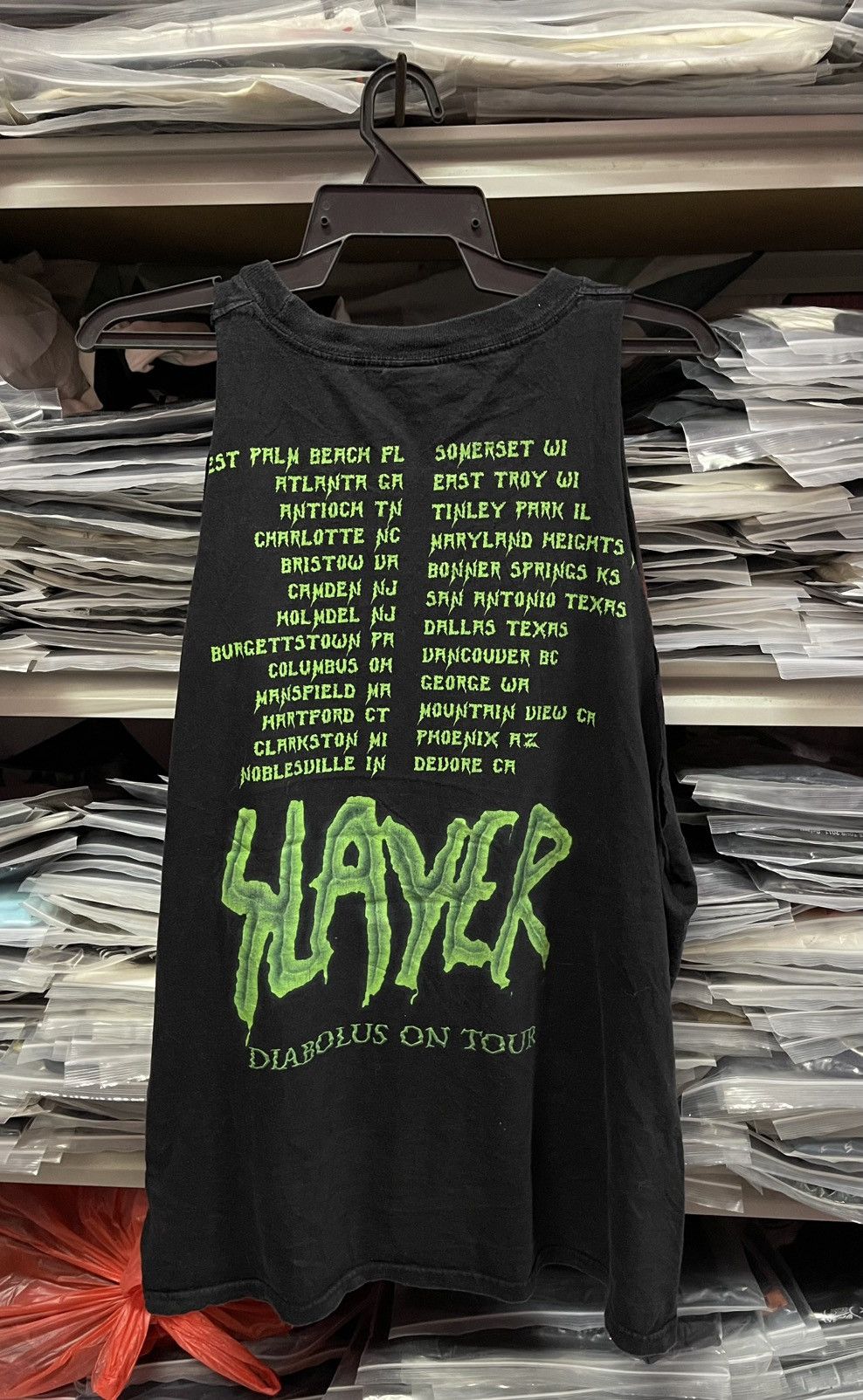 Band Tees Vintage 90s Slayer Diabolus On Tour Sleeveless🔥🔥🔥 Size US XL / EU 56 / 4 - 5 Thumbnail