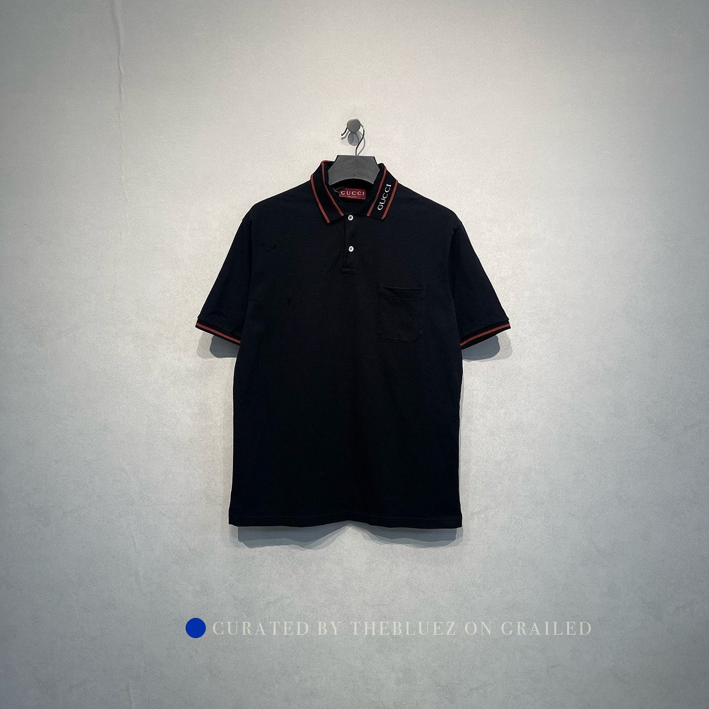 Gucci Classic Black Polo with Embroidery Size US M / EU 48-50 / 2 - 1 Thumbnail