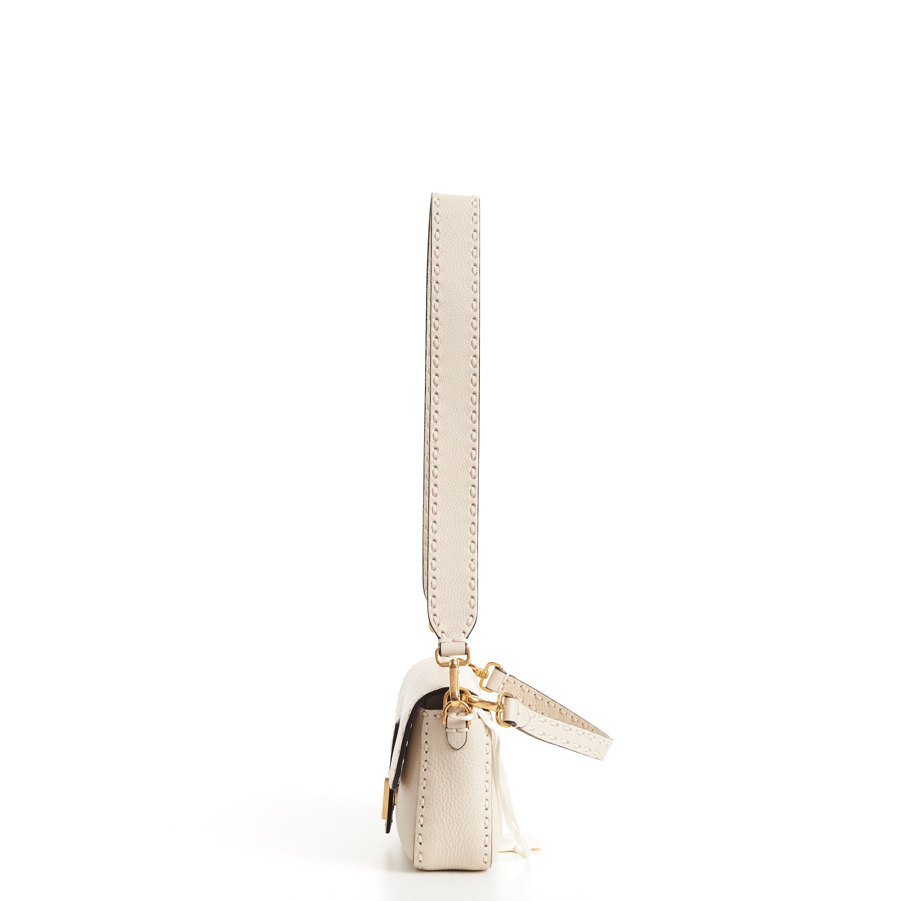 Fendi Baguette - Camellia Selleria Bag With Oversize Topstitching Size ONE SIZE - 4 Thumbnail