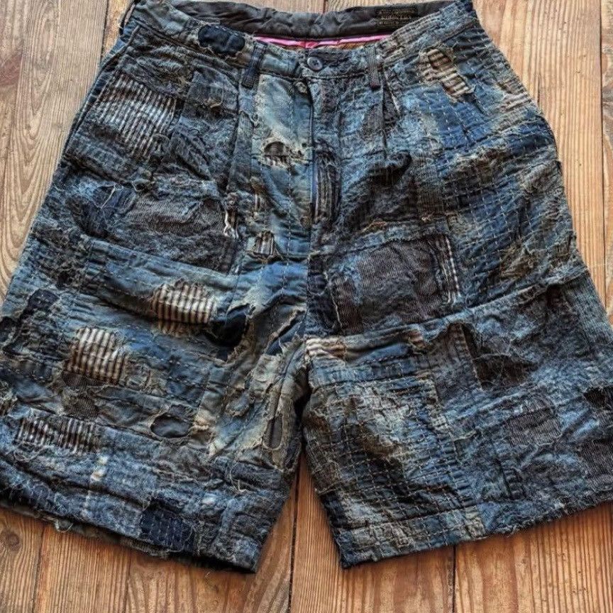 Kapital Kapital Boro Denim IVY Shorts size 2 Size US 32 / EU 48 - 1 Thumbnail