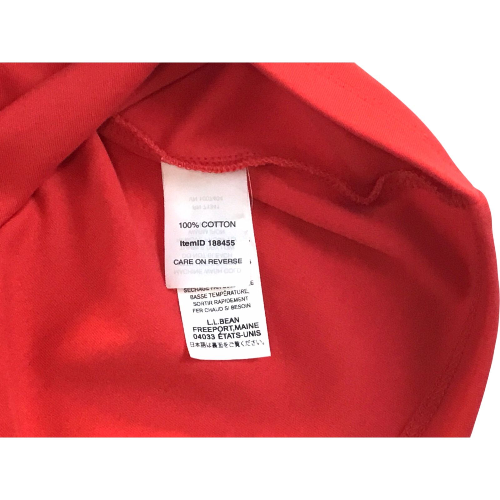 L.L. Bean L. L. Bean Ladies Long Sleeve T-Shirt Comfy 100% Cotton Red Size L / US 10 / IT 46 - 3 Thumbnail