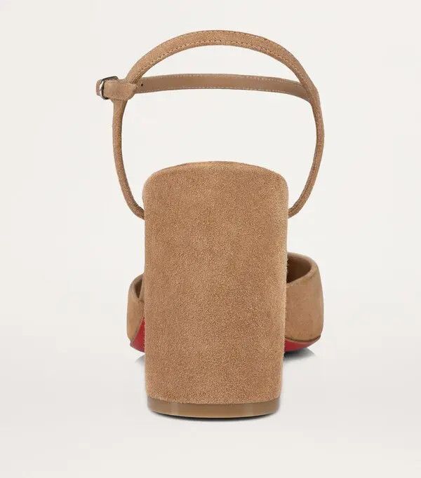 Christian Louboutin o1bcso1str0825 Jane Suede Mary Jane Pumps 85 in Beige Size US 6 / IT 36 - 3 Thumbnail