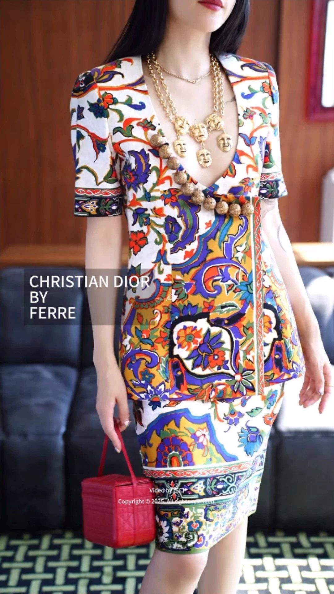 Christian Dior Monsieur Christian Dior 90s Ferre Art Nouveau Floral Suit Fr38 Size S / US 4 / IT 40 - 1 Thumbnail