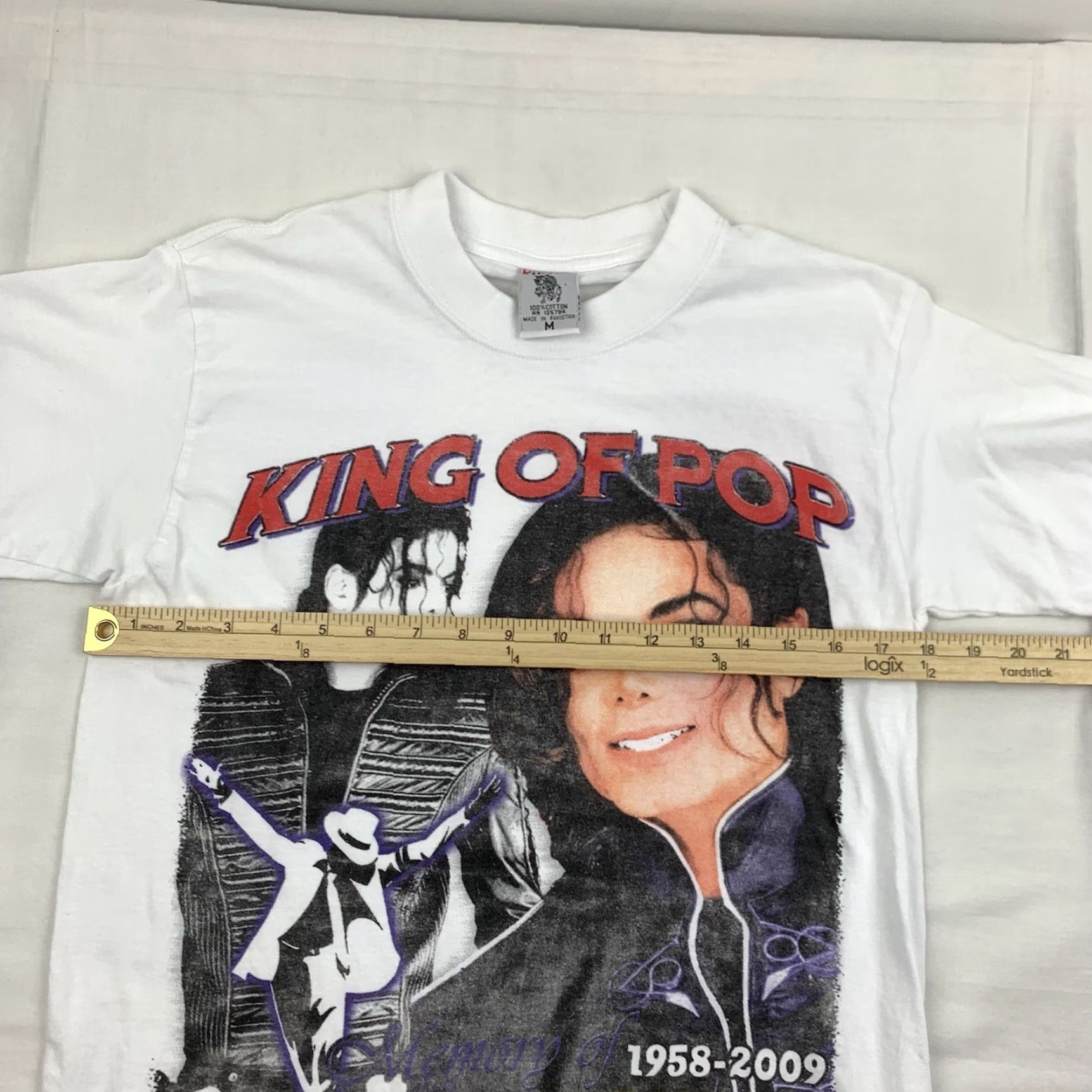 Vintage Michael Jackson Rap Tee Shirt Adult Medium White King Of Pop Memorial Shirt Y2K Size US M / EU 48-50 / 2 - 6 Thumbnail