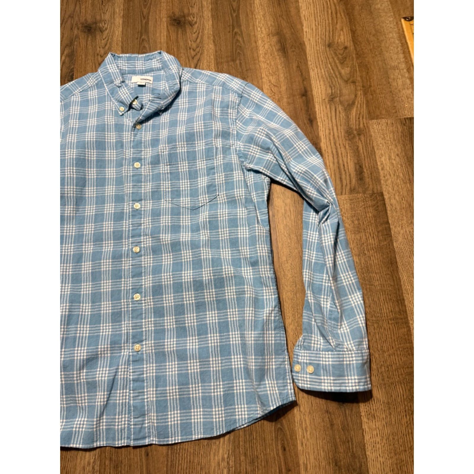Vintage Sonoma Shirt Men’s Size M Blue White Plaid Long Sleeve Button-Up Shirt Size US M / EU 48-50 / 2 - 4 Thumbnail