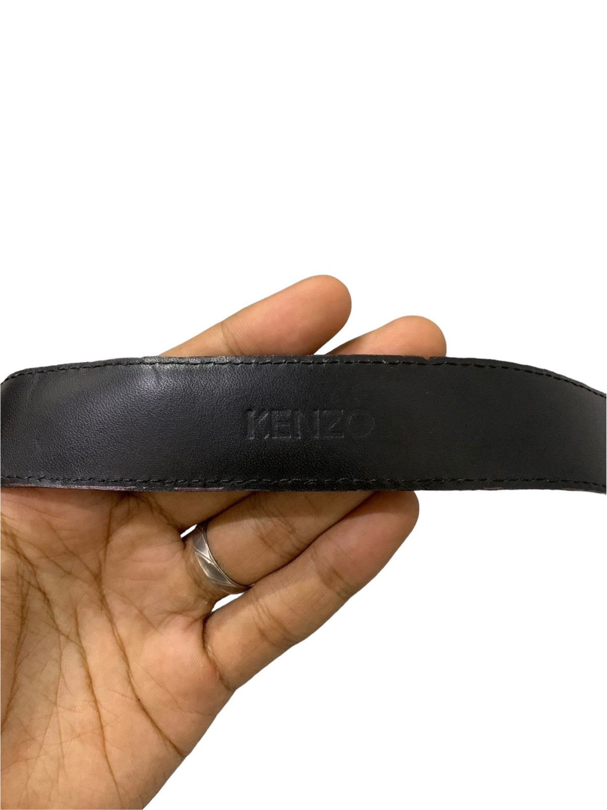 Kenzo Kenzo Dark Brown Leather Belt Size ONE SIZE - 9 Thumbnail