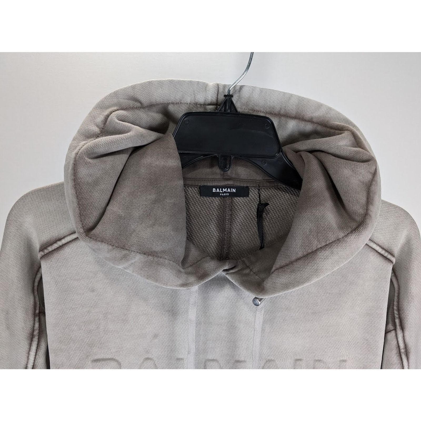 Balmain o1rshd1 Washed Hoodie in Grey Size US M / EU 48-50 / 2 - 3 Thumbnail