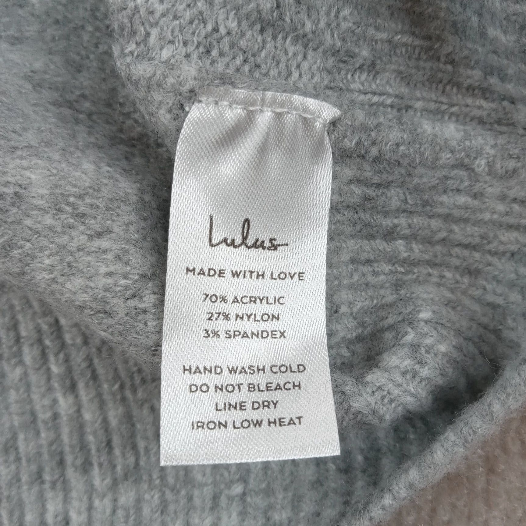 Lulus Lulus Gray Pullover Sweater Womens Small Long Sleeve Cutout Stretch Size S / US 4 / IT 40 - 7 Thumbnail