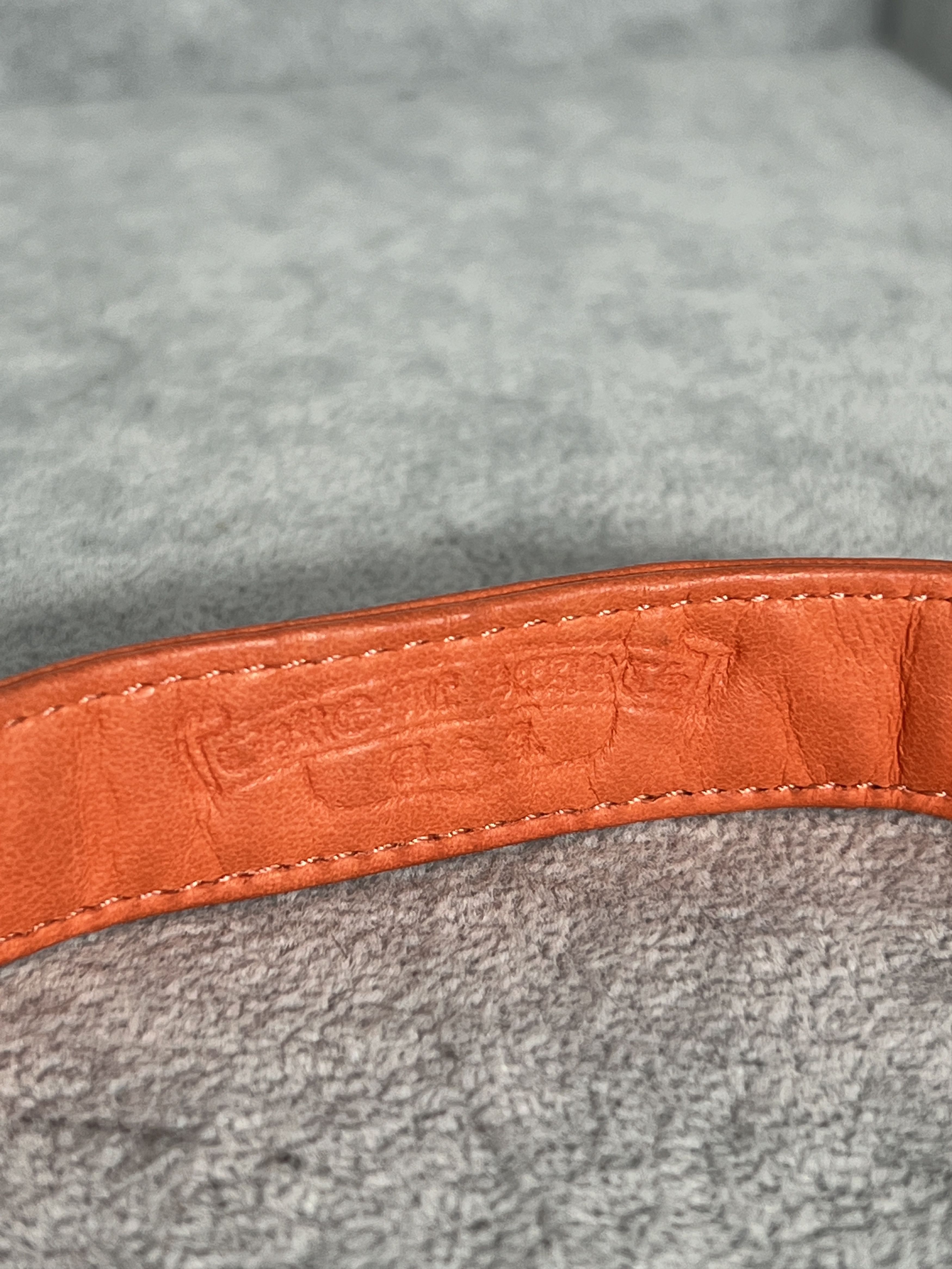 Chrome Hearts Chrome Hearts Orange Leather Bracelet Floral Stud 925 Size ONE SIZE - 5 Thumbnail