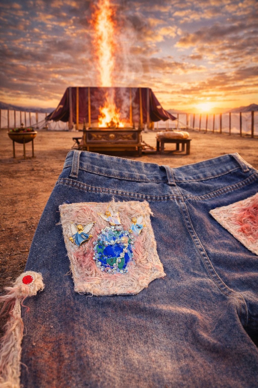 Japanese Brand REDEEMED DENIMS - FIELD ISSUE 3 - ATONEMENT 🩸🐑✝️ Size US 32 / EU 48 - 5 Thumbnail