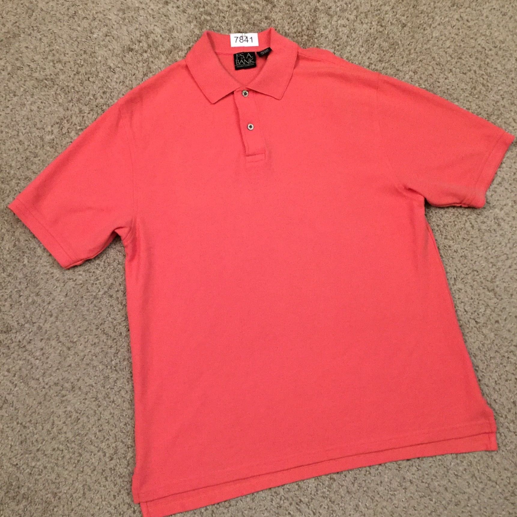 Jos. A. Bank Jos A Bank Polo Shirt Mens L Pink Knit Short Sleeve Cotton Size US L / EU 52-54 / 3 - 5 Thumbnail