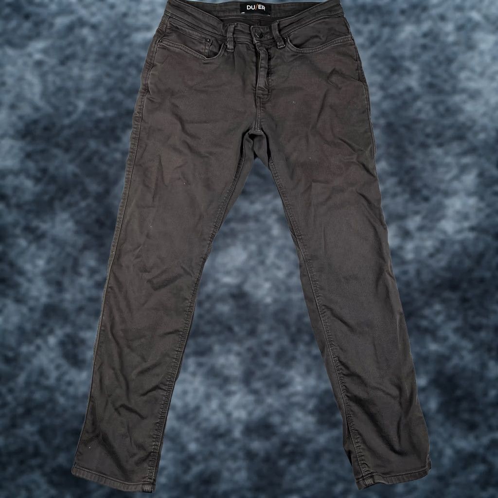 DUER DU/ER N2X Slim Fit Taper Pants Grey Chino Mens 30x30 Stretch No Sweat Size US 30 / EU 46 - 1 Thumbnail
