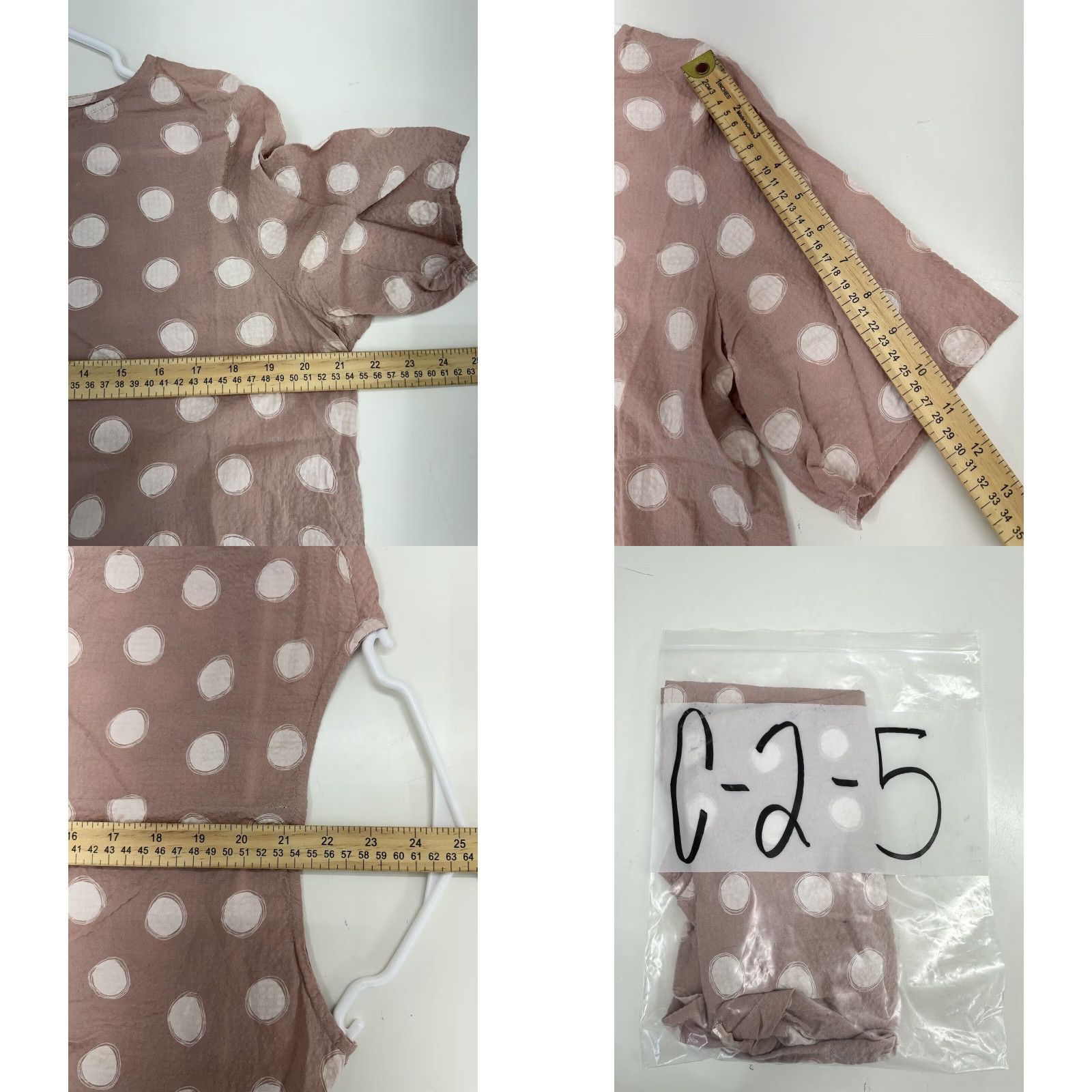 Vintage Coco & Carmen Womens Blouse Size Small Pink White Polka Dot Short Sleeve Size S / US 4 / IT 40 - 8 Thumbnail