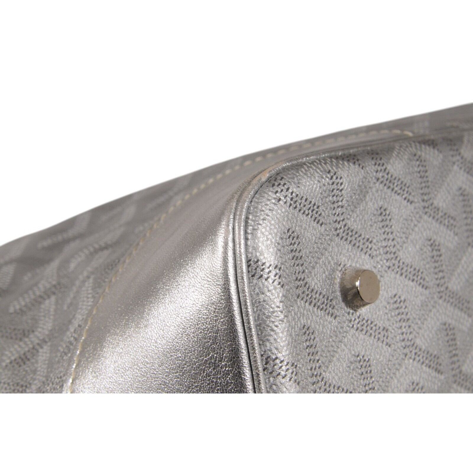Goyard Beluga MM Tote Bag Silver Leather Carry On - 02497 Size ONE SIZE - 14 Thumbnail