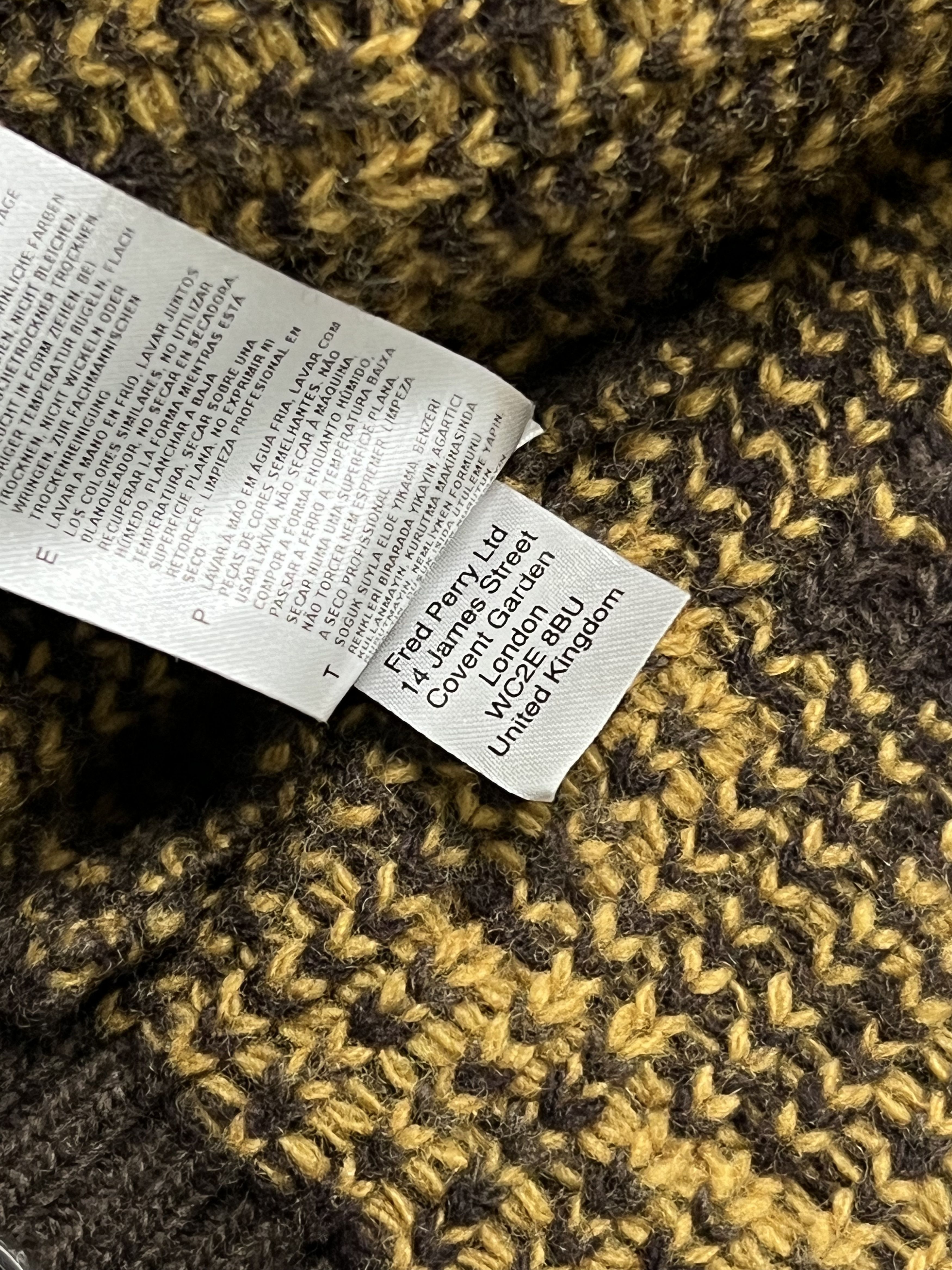Fred Perry × Vintage Fred perry chunky jacquard vintage cardigan sage men’s Size US XL / EU 56 / 4 - 7 Thumbnail