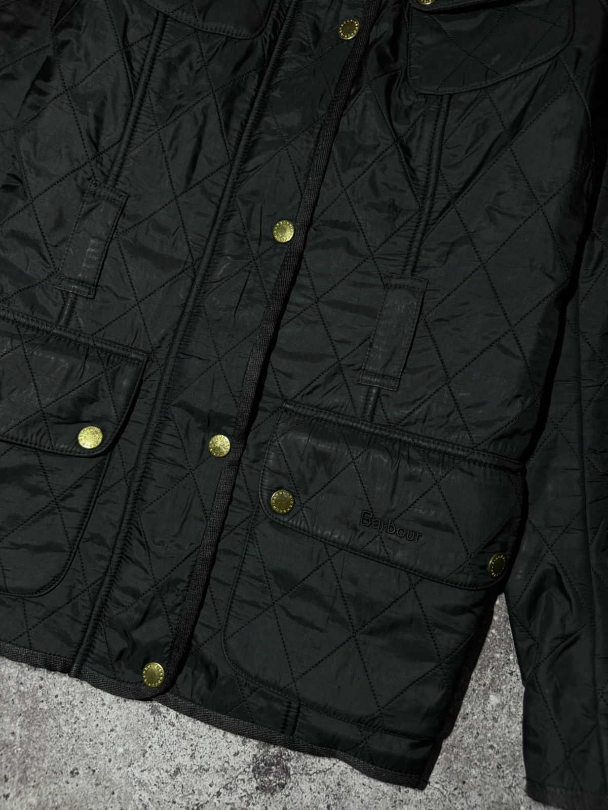 Barbour × Vintage Barbour International Black “Polar Quilt” Lined Jacket Size S / US 4 / IT 40 - 5 Thumbnail