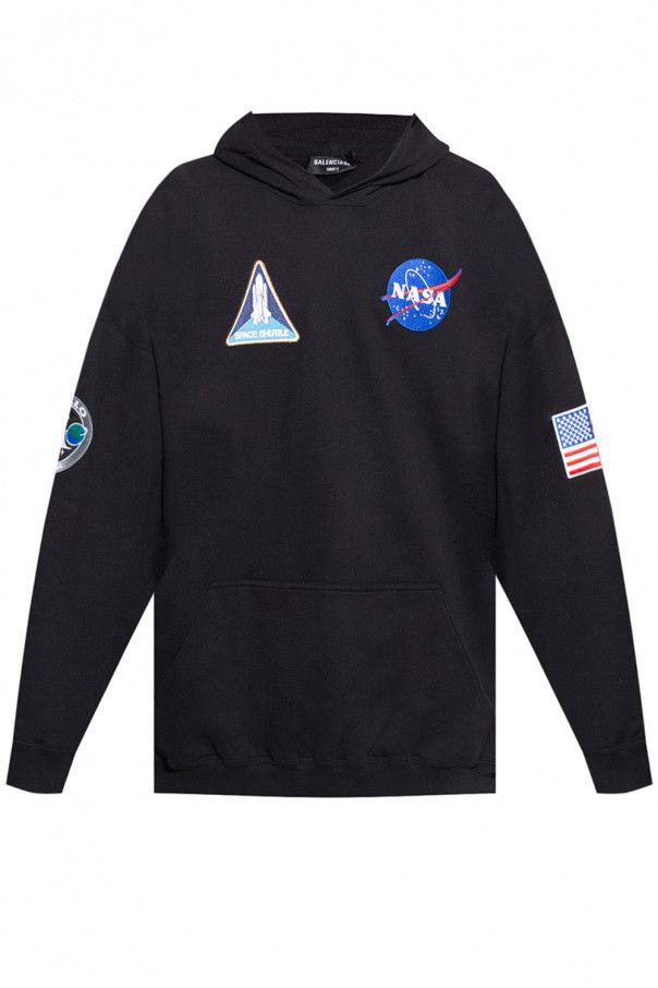 o1mt1gz0524 Space Boxy Hoodies in Black