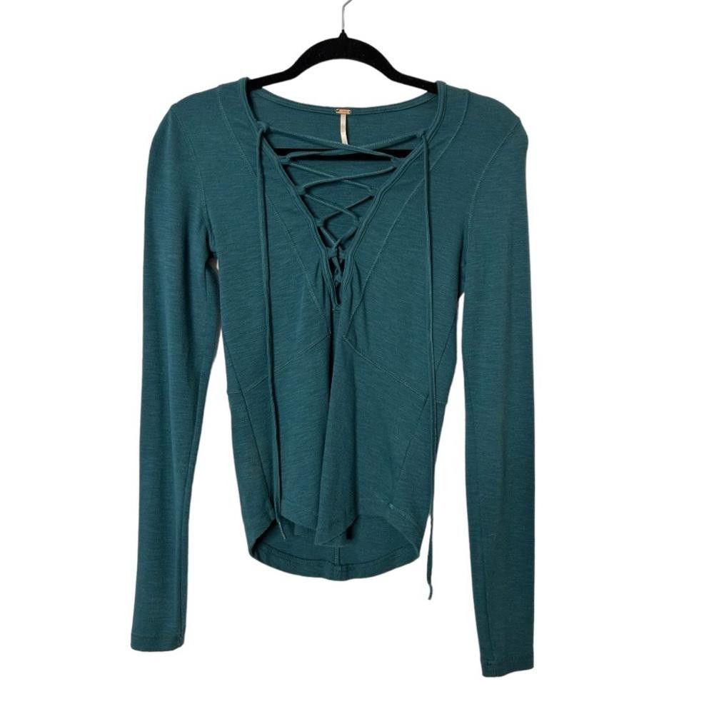 Free People Free People l Lucky Lace Up Top XS Size XS / US 0-2 / IT 36-38 - 2 Thumbnail