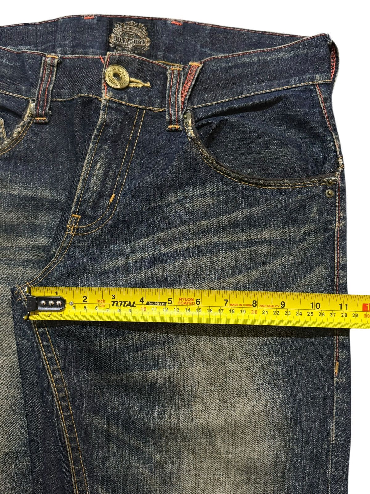 semanticdesign Vintage 90s Japanese Buckle Back Faded Wash Distress Loose Size US 32 / EU 48 - 12 Thumbnail