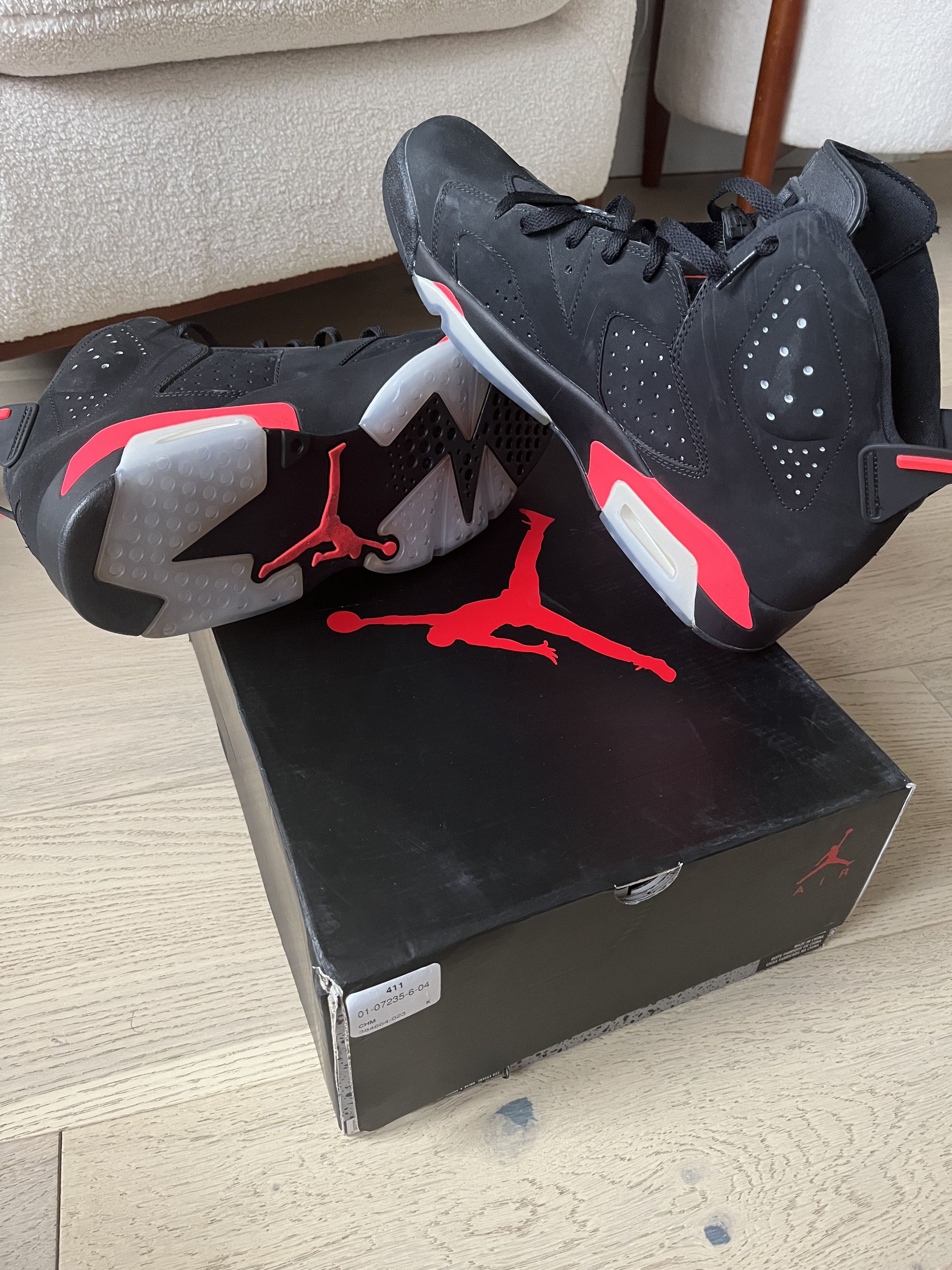 Jordan Brand Jordan 6 Retro Black Infrared Size US 13 / EU 46 - 5 Thumbnail