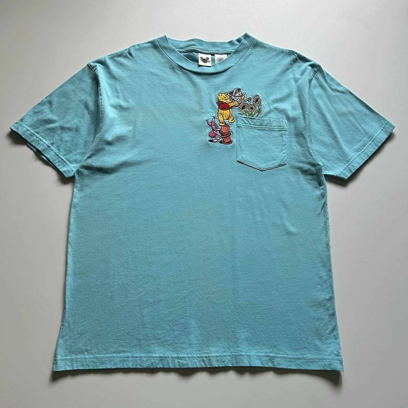 Disney Vintage 90s Disney Winnie The Pooh Pocket T Shirt XL Cartoon Size US XL / EU 56 / 4 - 1 Thumbnail