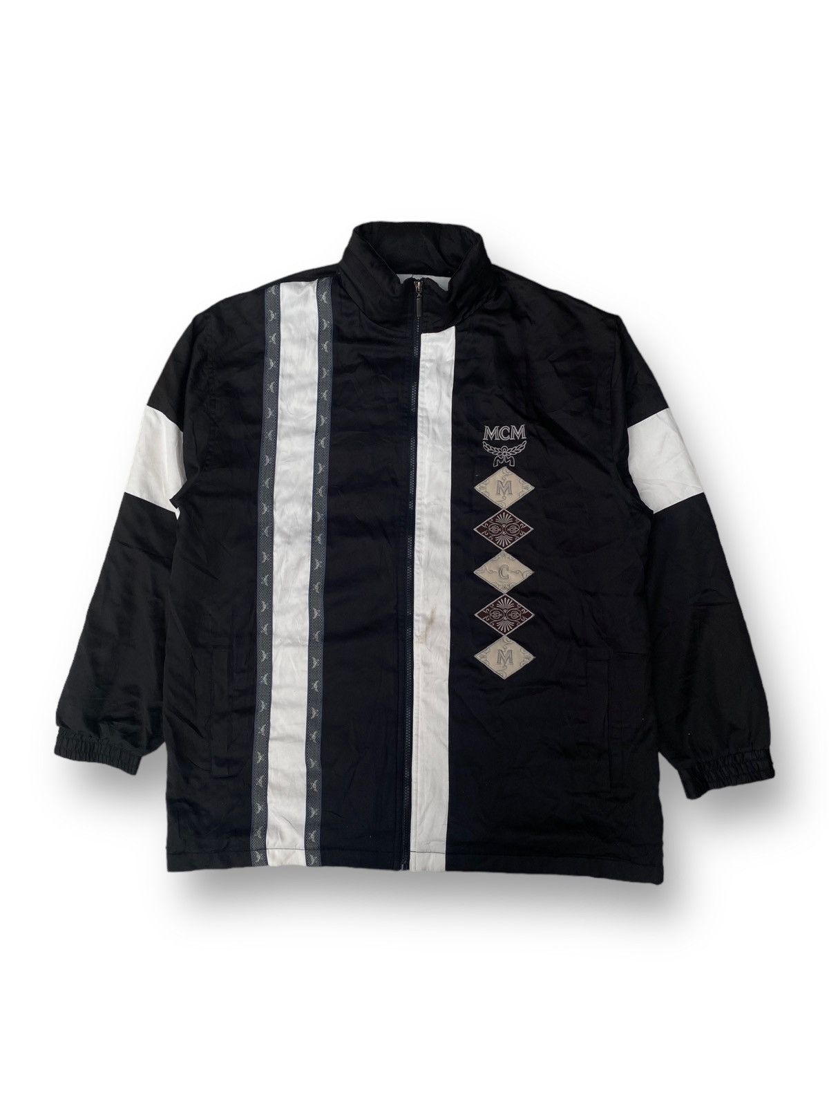 Vintage MCM Embroidery Design Tracktop Jacket. #C3