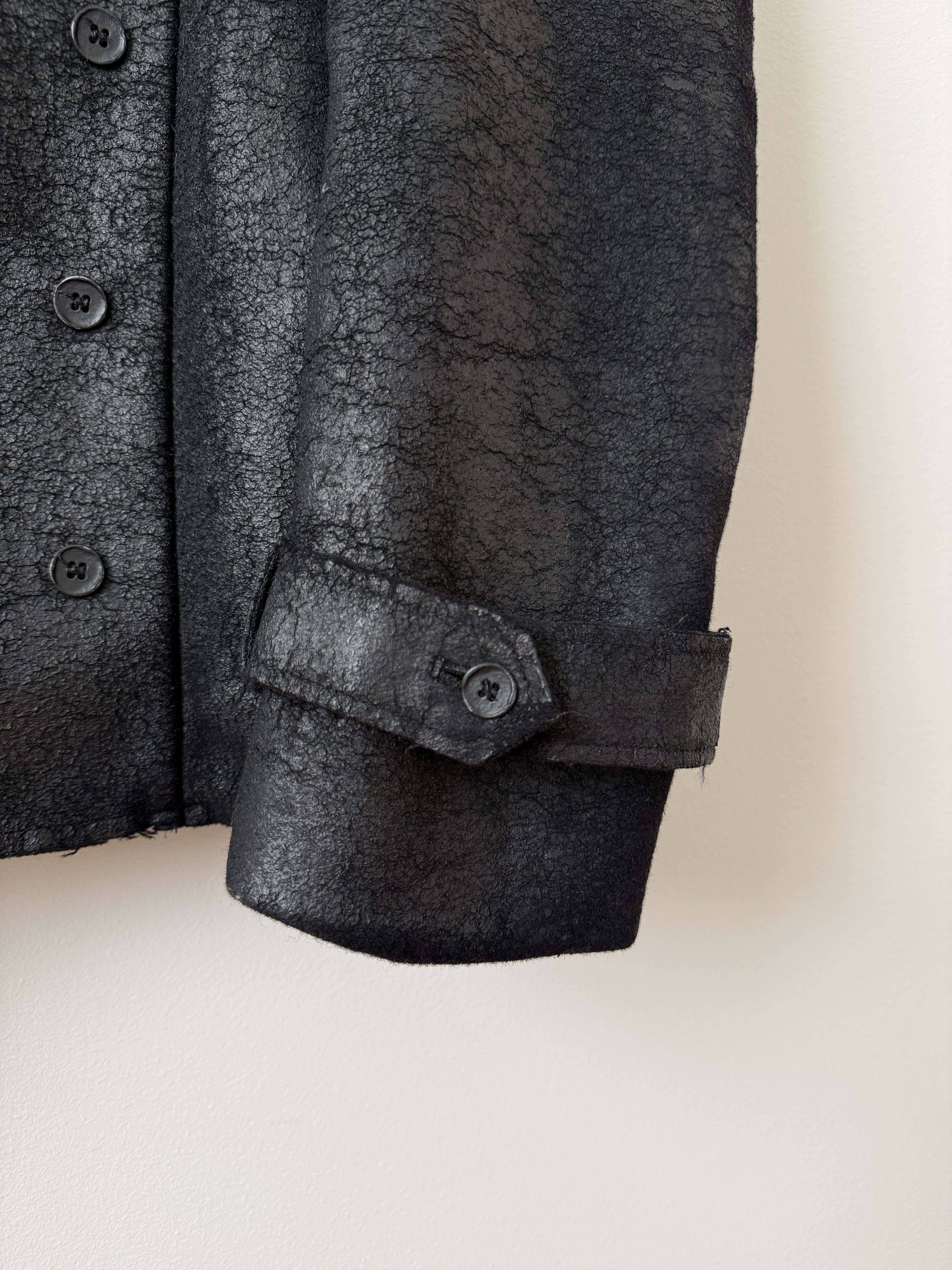 Masnada Heavy Wool Distressed Buttoned Overcoat Size US L / EU 52-54 / 3 - 9 Thumbnail