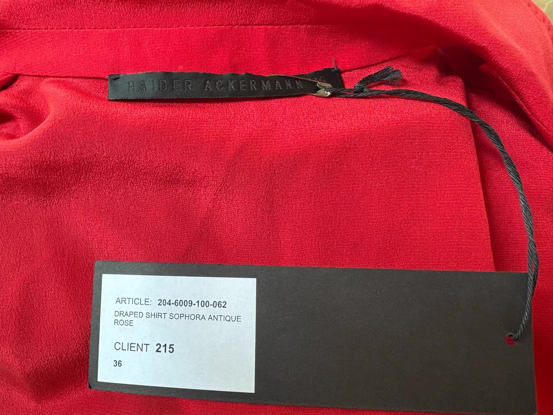 Haider Ackermann Haider Ackermann Women's Red Silk Kimono Shirt Ｑ21 Size M / US 6-8 / IT 42-44 - 5 Thumbnail