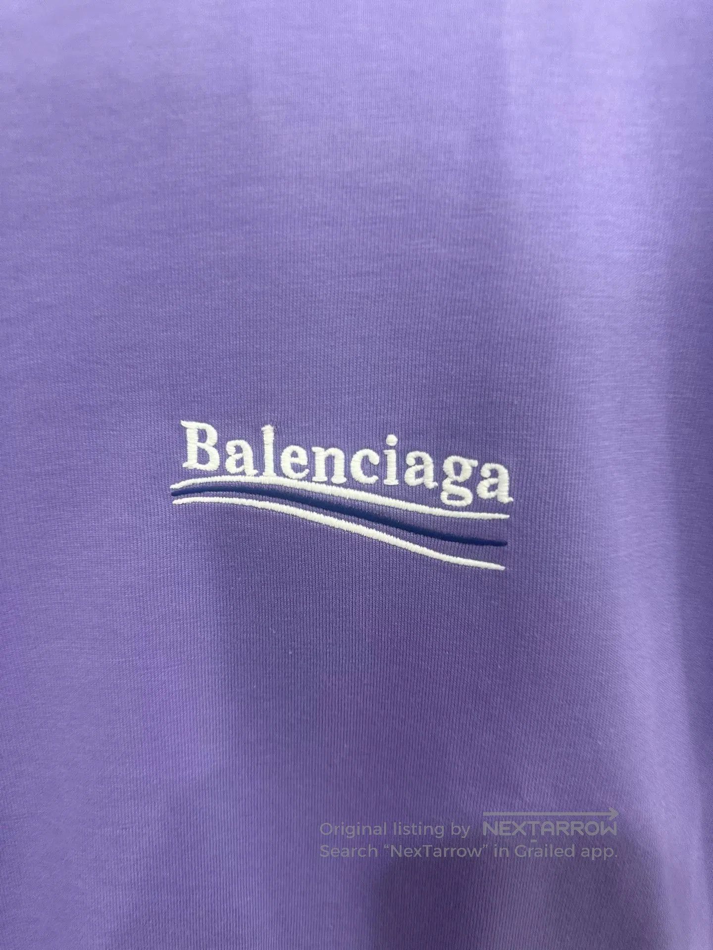 Balenciaga balenciaga logo t-shirt in vibrant purple. Size US M / EU 48-50 / 2 - 2 Thumbnail