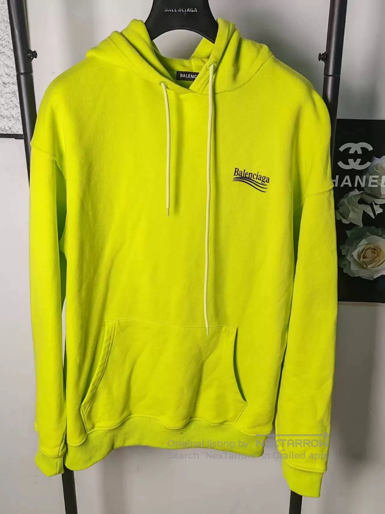 Balenciaga Balenciaga Wave Hoodie in Lime Green. Size US M / EU 48-50 / 2 - 2 Thumbnail