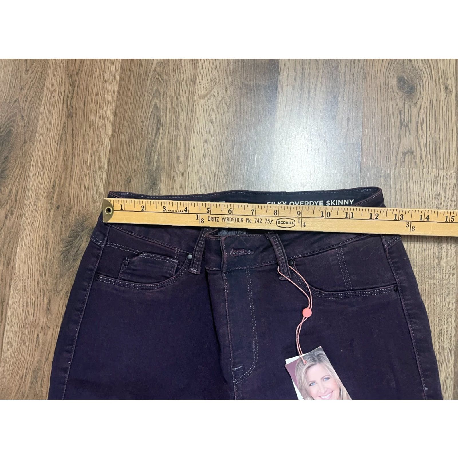 Vintage Laurie Felt Jeans Women's 25 Blue Denim Silky Overdye Skinny Stretch NWT Jeans Size 42" / US 20 - 4 Thumbnail