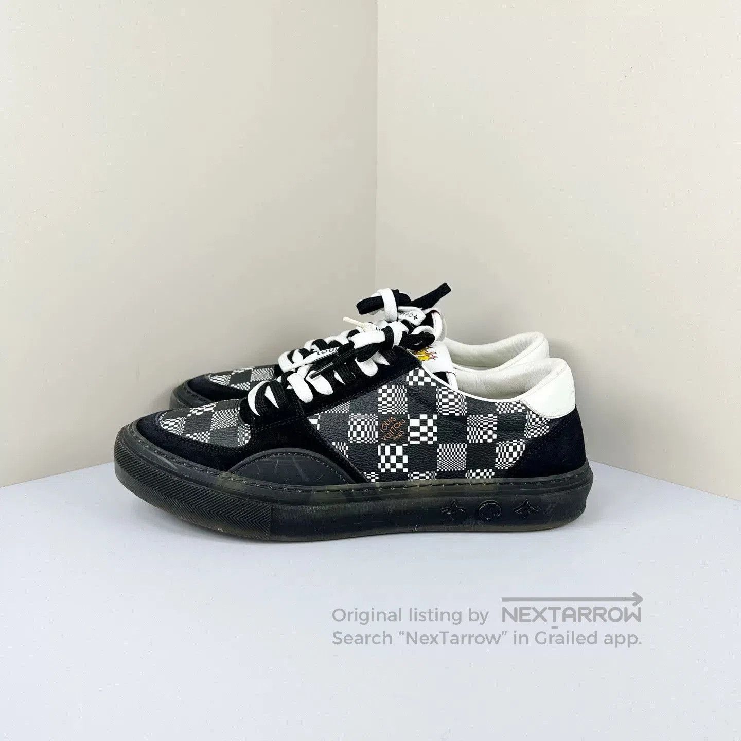 Louis Vuitton louis vuitton ollie black checkerboard sneakers. Size US 7 / EU 40 - 1 Thumbnail