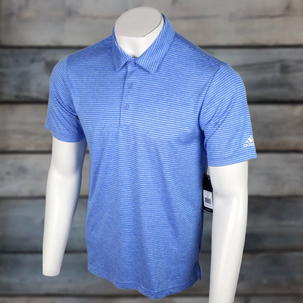 Adidas Adidas Golf Polo Feeder Stripe Short Sleeve M Medium Real Blue ADVS20R778 Size US M / EU 48-50 / 2 - 1 Thumbnail