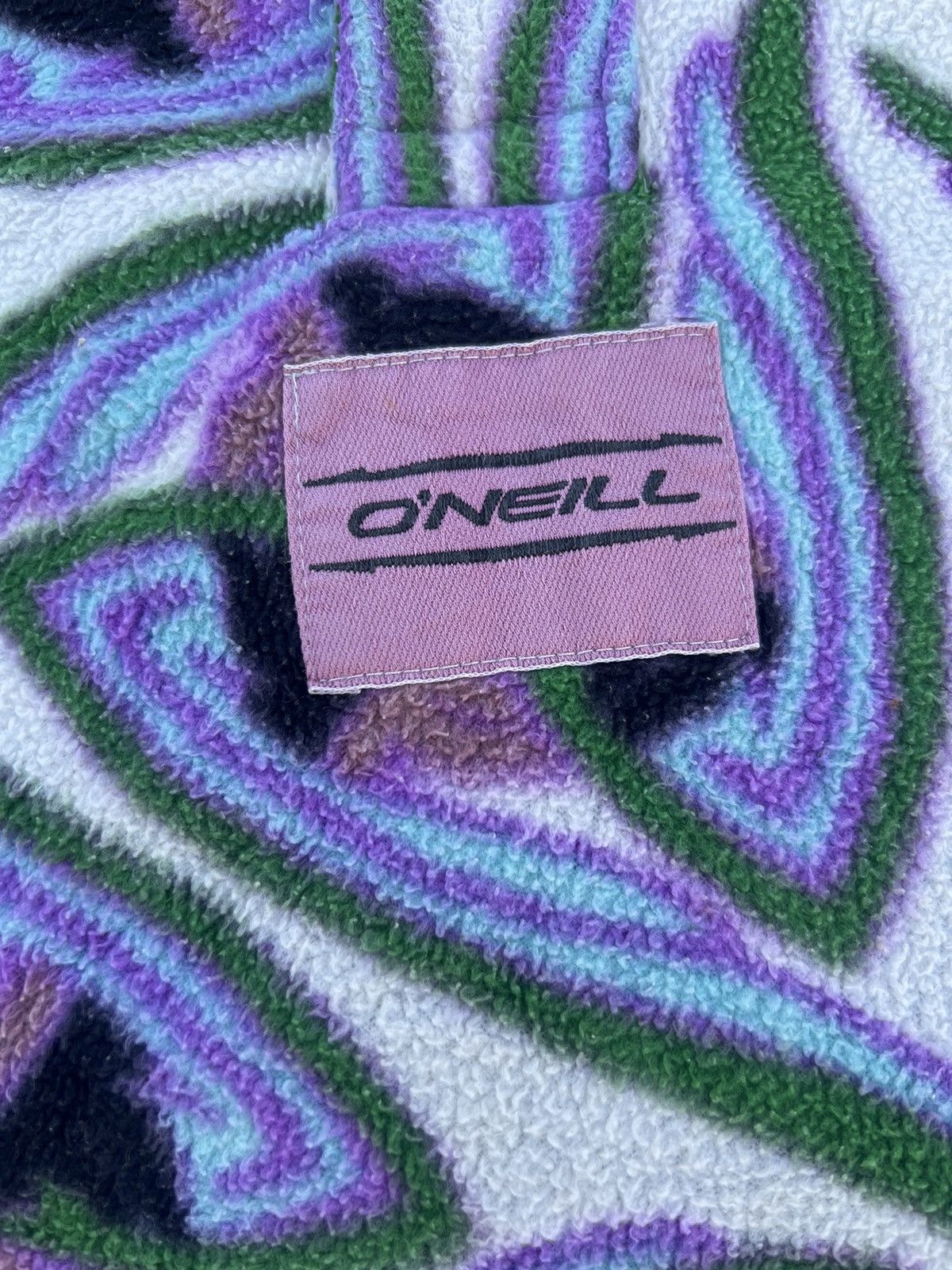 O'Neill × Vintage Vintage Half Button Fleece Jacket O’niell Fullprint Size US L / EU 52-54 / 3 - 7 Thumbnail