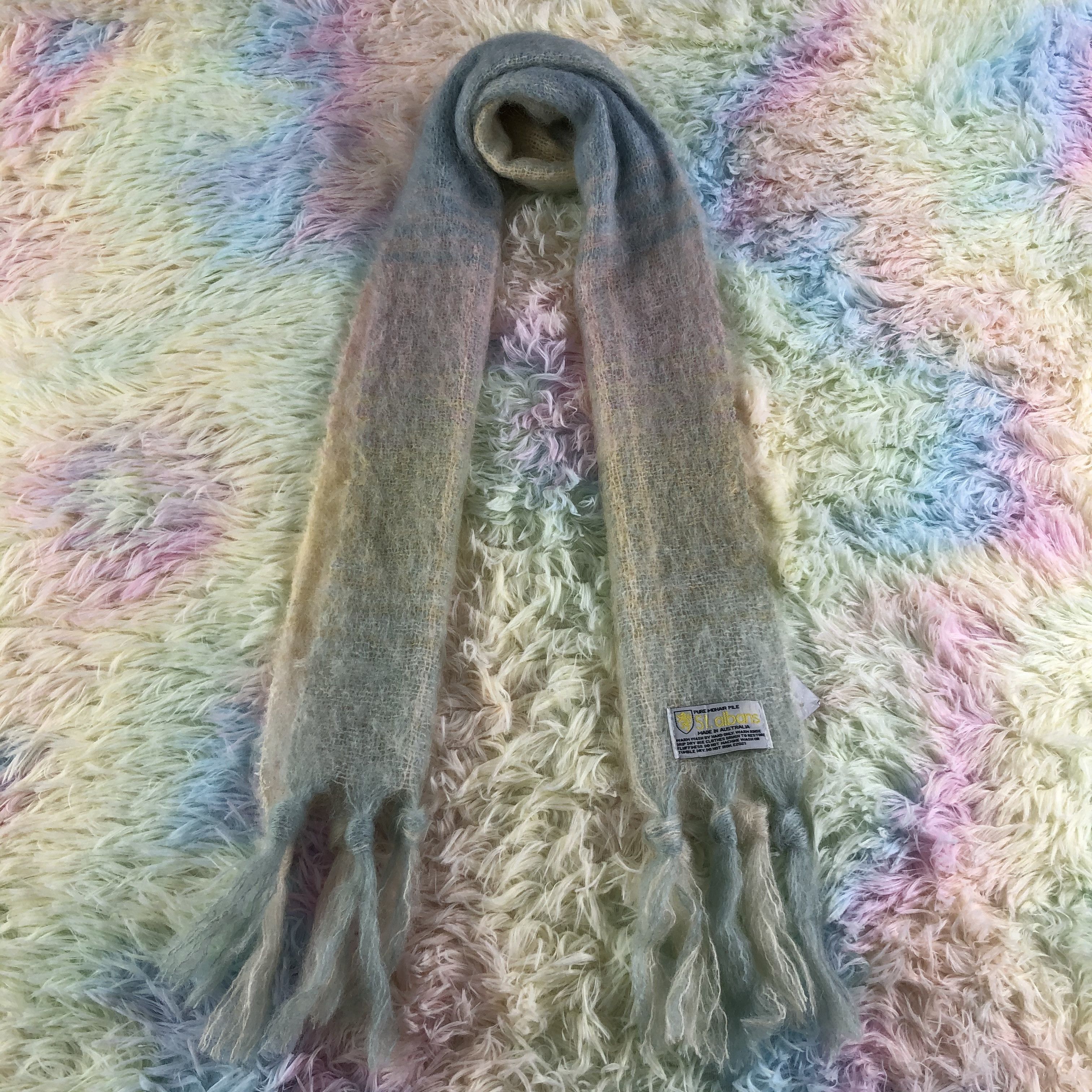 Vintage Mohair Scarf / Muffler / Neckwear - KM55 Size ONE SIZE - 1 Thumbnail