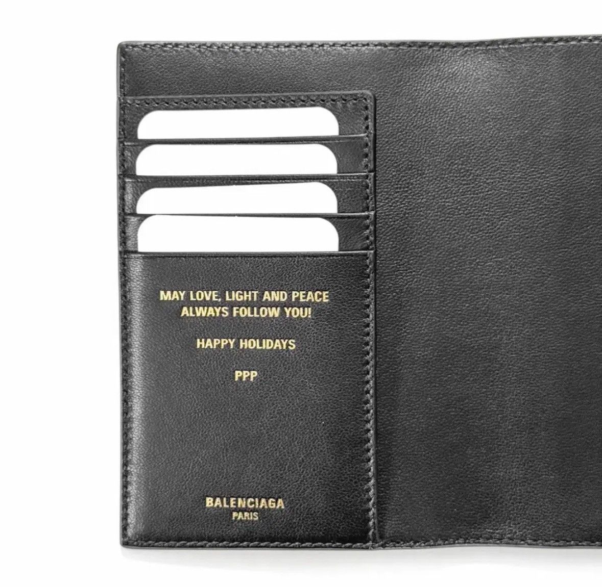 Balenciaga 25FW Balenciaga Passport Black Leather Holder Wallet Size ONE SIZE - 5 Thumbnail