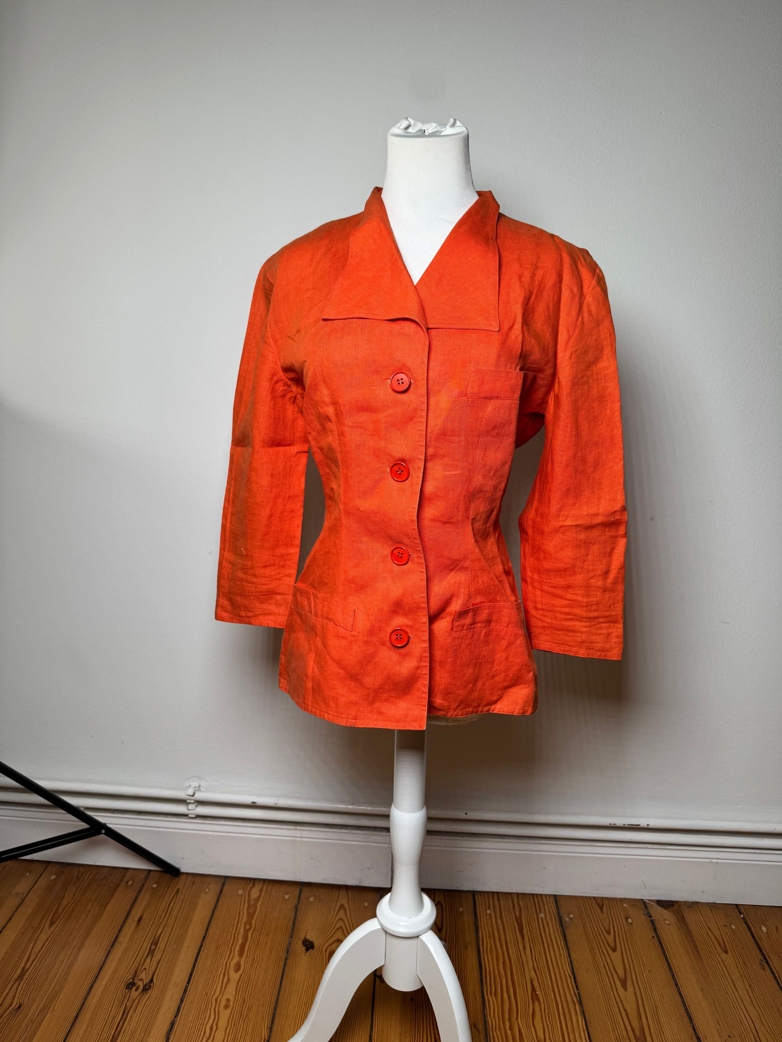 Gucci Vintage Lines Short Coat Orange L Size L / US 10 / IT 46 - 1 Thumbnail