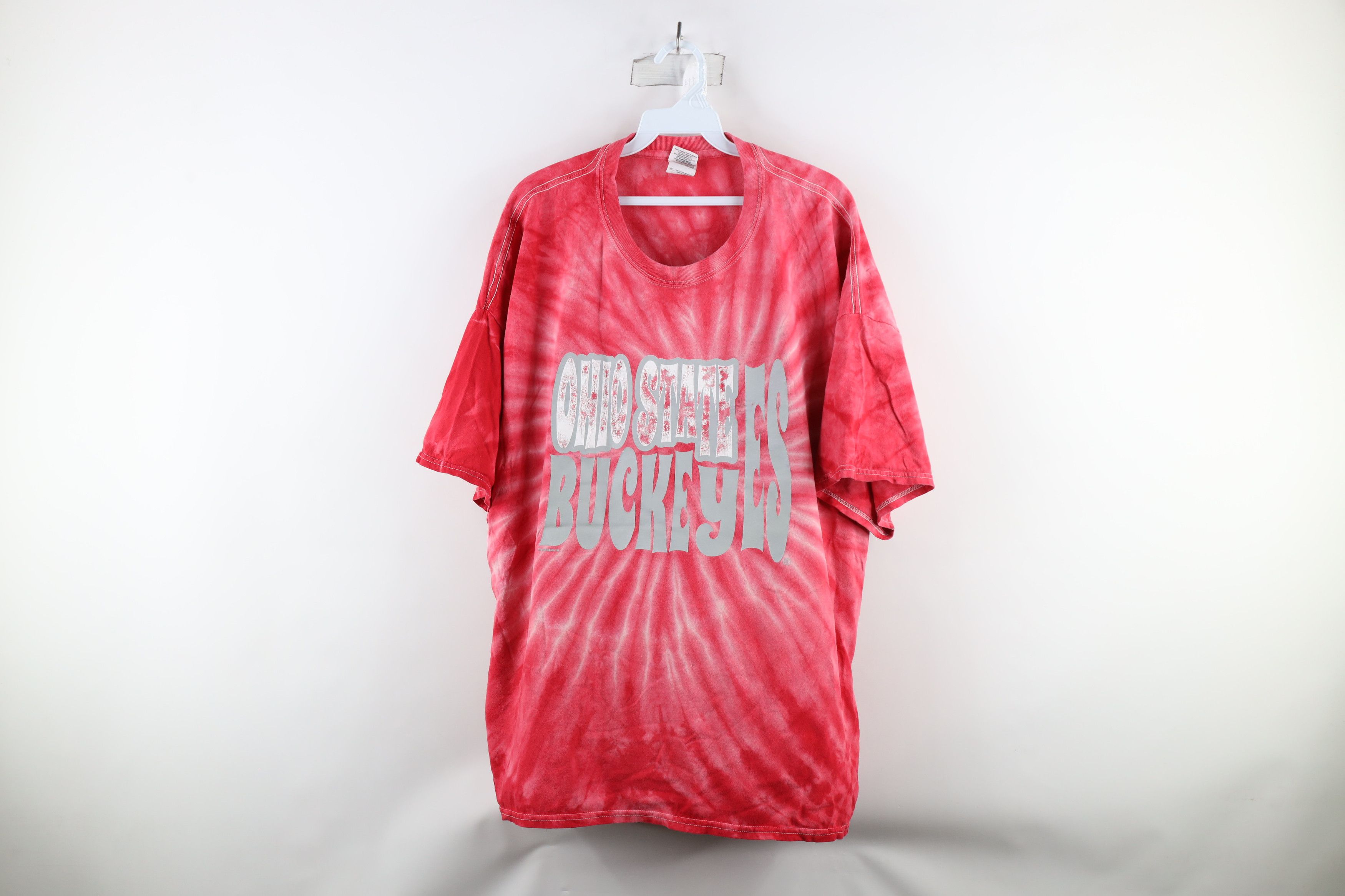 Vintage Vintage 90s Tie Dye Acid Wash Ohio State University T-Shirt Size US XXL / EU 58 / 5 - 1 Thumbnail