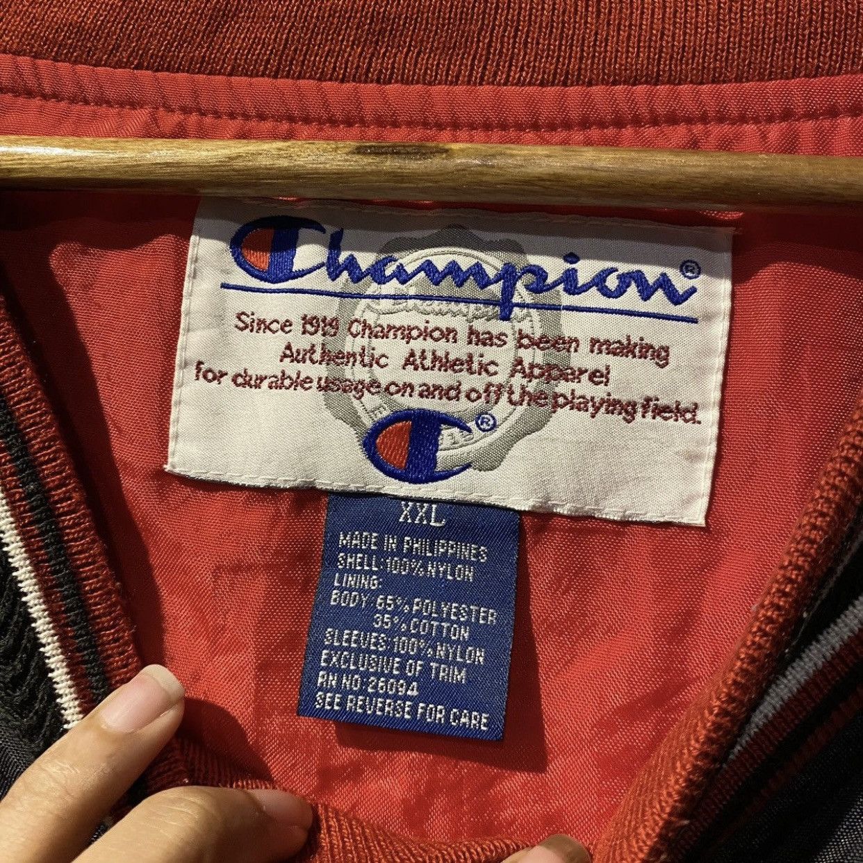 Vintage Champion Pullover Windbreaker VNeck Retro Sportswear