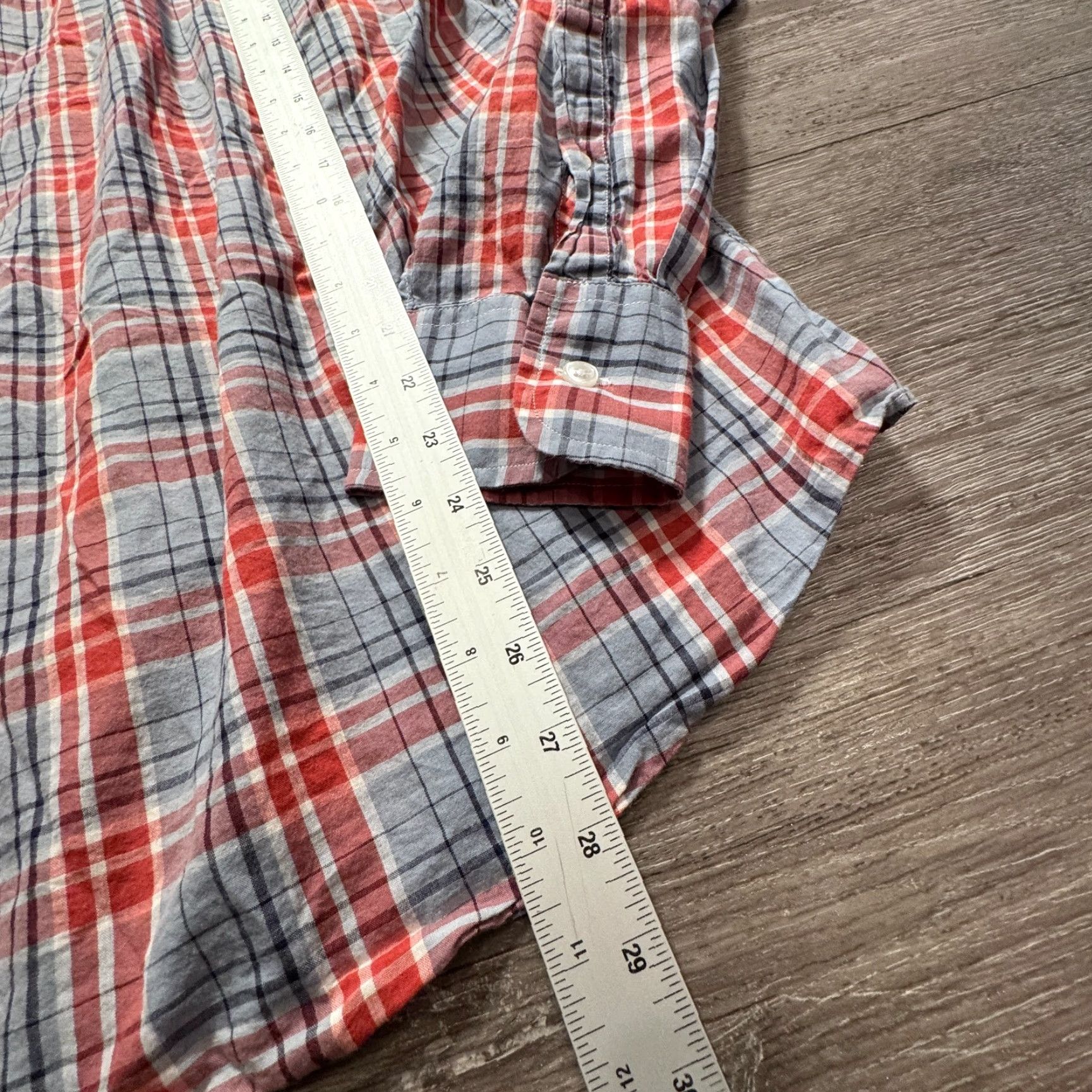 J.Crew J.CREW Shirt Mens M Plaid Light Chambray Cotton Button-Up Adult Size US M / EU 48-50 / 2 - 5 Thumbnail