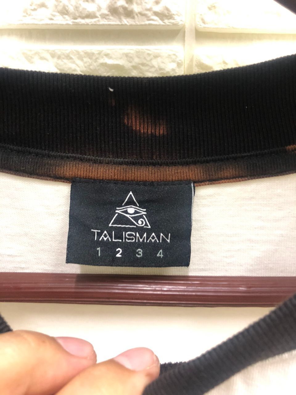 Vintage Talisman Eye Of Horus Vintage Tshirt white black Size US L / EU 52-54 / 3 - 2 Thumbnail